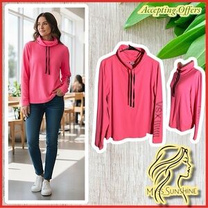 Victoria’s Secret Sport - Sz M-  neon bright stretchy thumb hole shirt